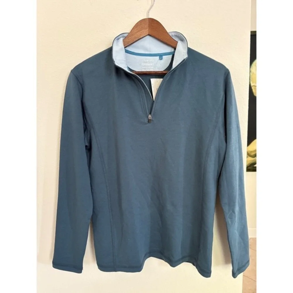J.Crew Crewcuts Performance Half Zip Pullover Top XL  Blue Green